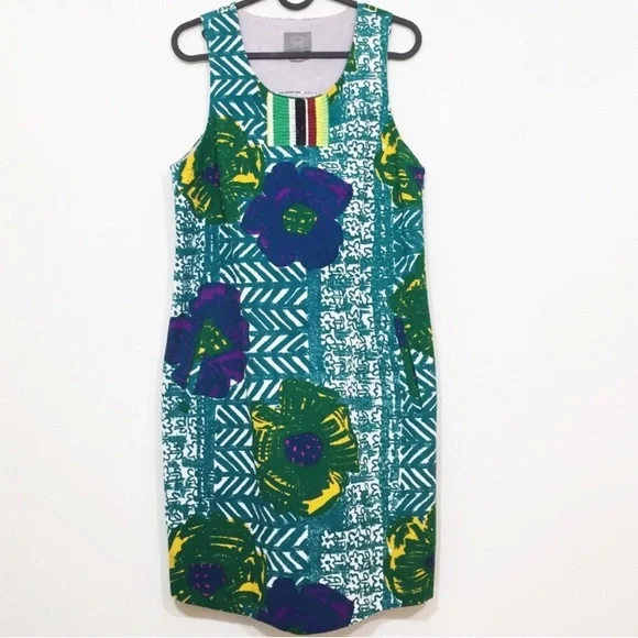 green hibiscus dress Kiele Maxi Hibiscus Hawaiian Quilt Dress main image 1